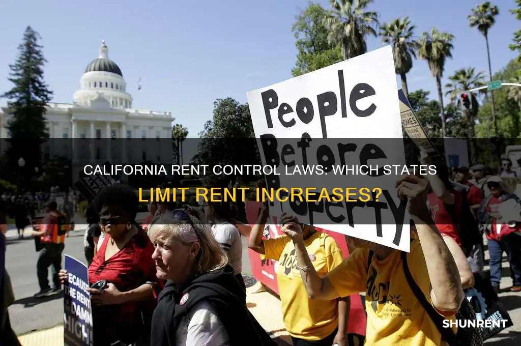 which states have a law against raising rent in california