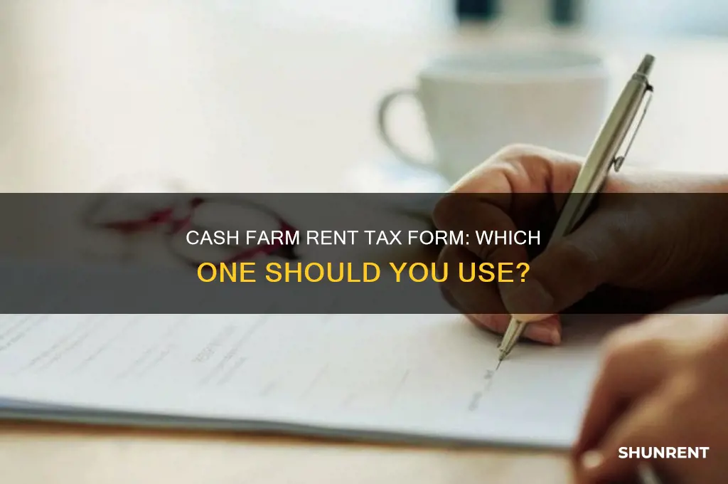 which tax form is used for cash farm rent