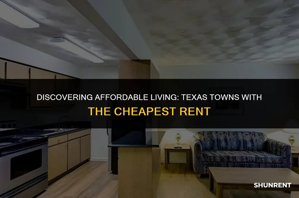which texas towns have the cheapest rent