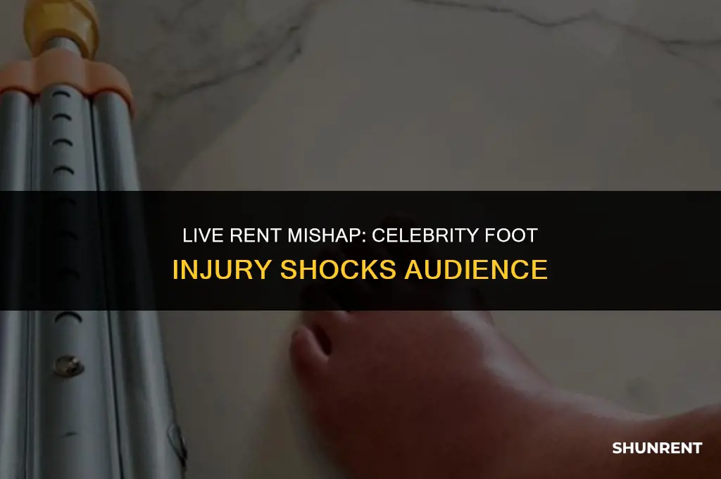 who broke their foot on live rent