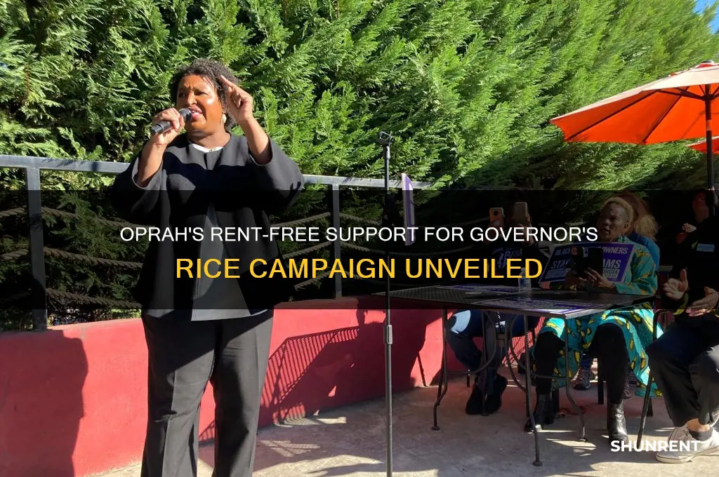 who did oprah rent free back for the governor