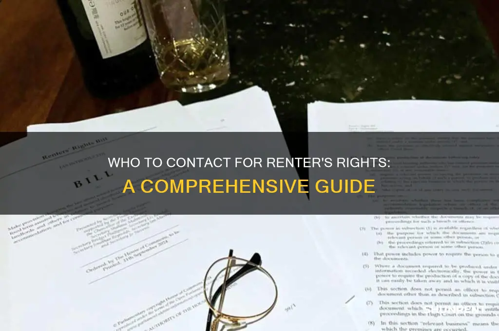 who do i contact regarding renter