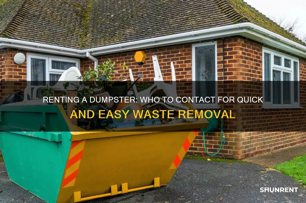 who do you contact to rent a dumpster