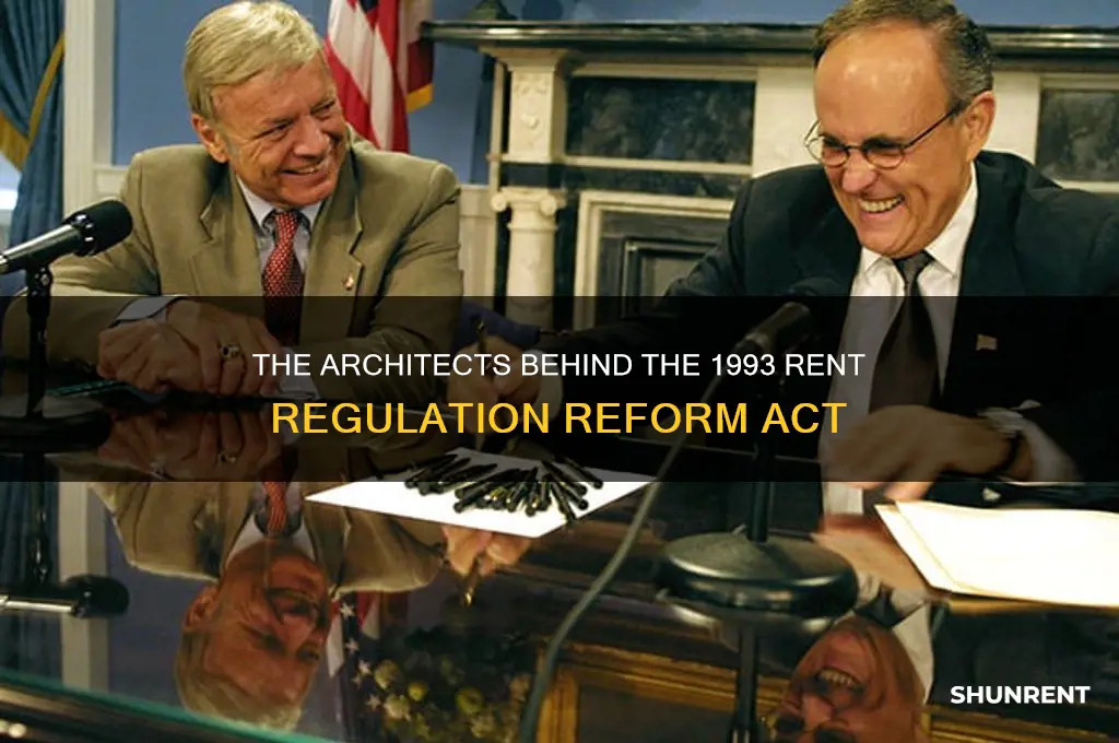 who forlumated the rent regulation reform act of 1993