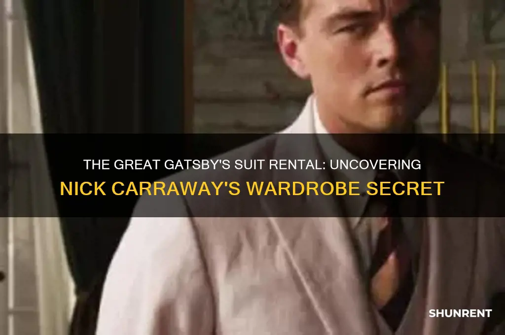 who had to rent a suit in the great gatsby