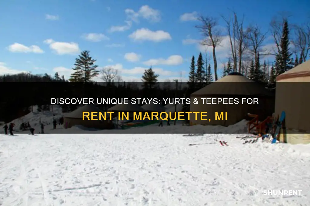 who has yurts or teepees for rent in marquette mi