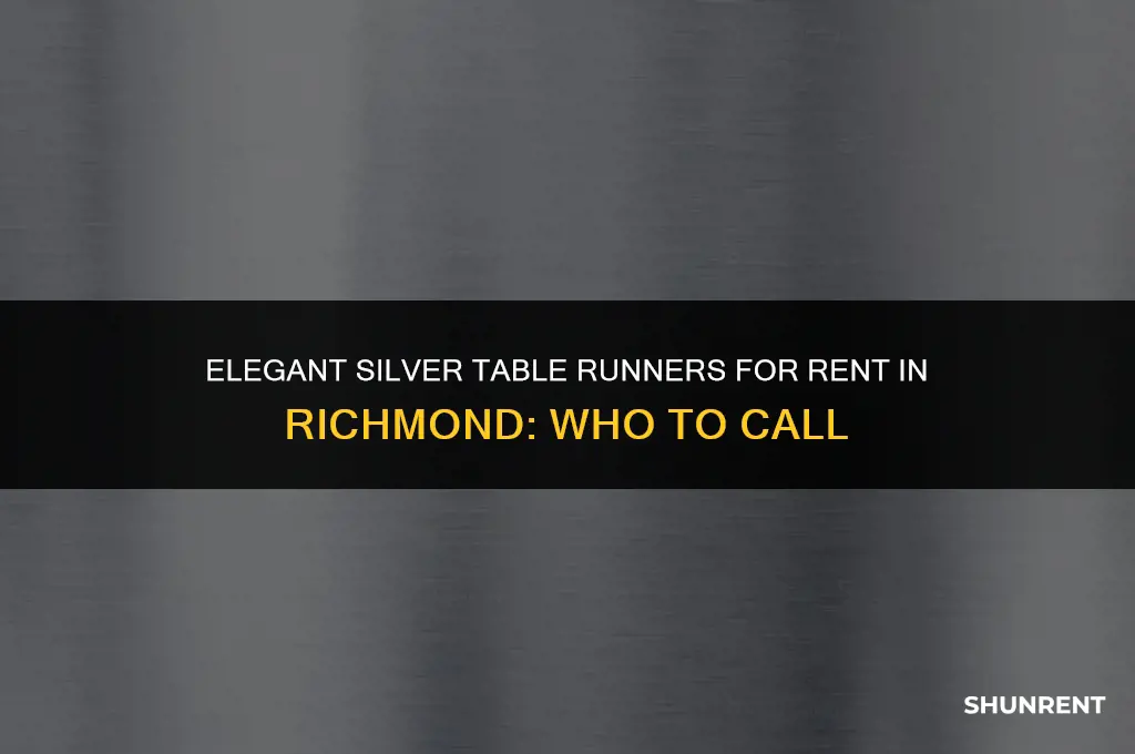 who in richmond rents silver table runners