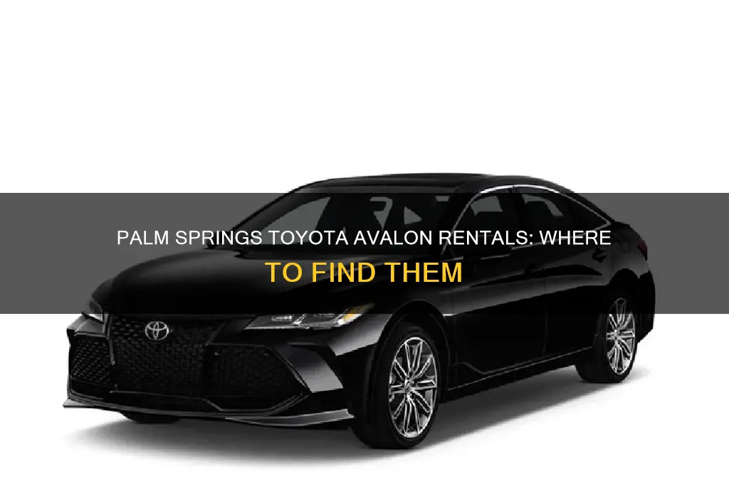 who in the palm springs area rents toyota avalon