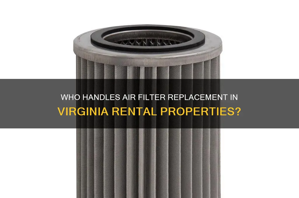 who is responsible for changing air filters virginia rent