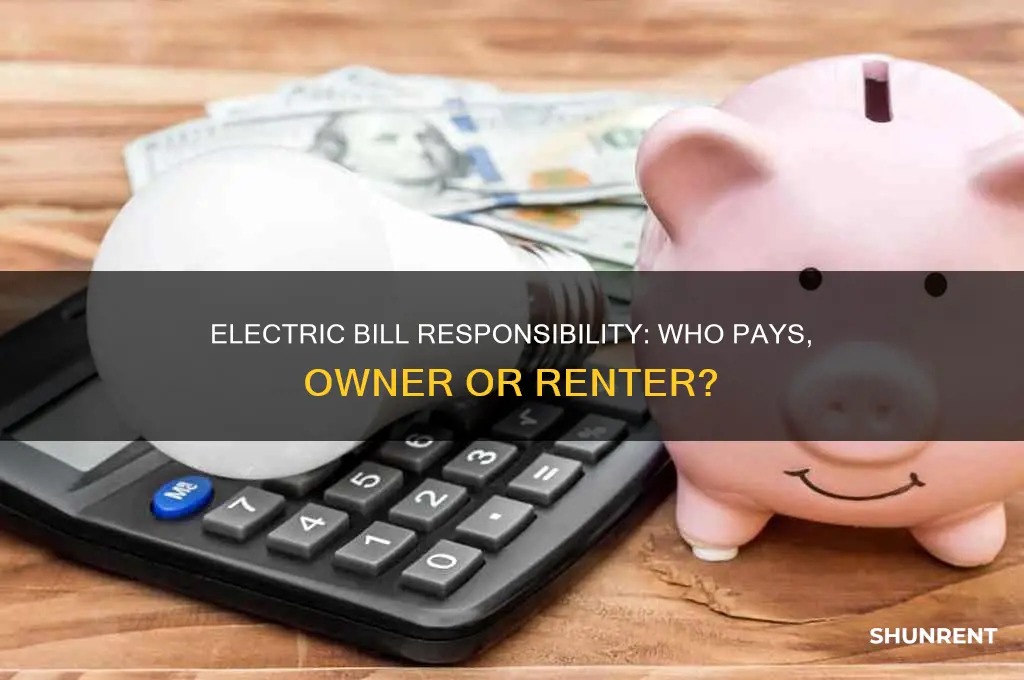 who is rwesonsible for electric bill owner or renter