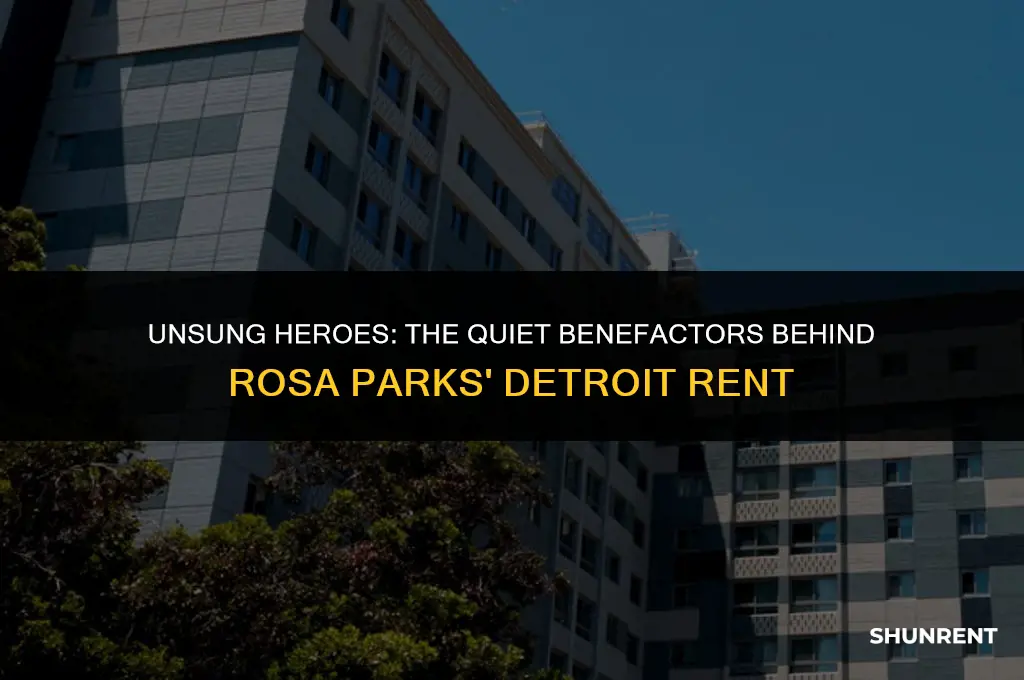 who paid rosa parks rent in detroit
