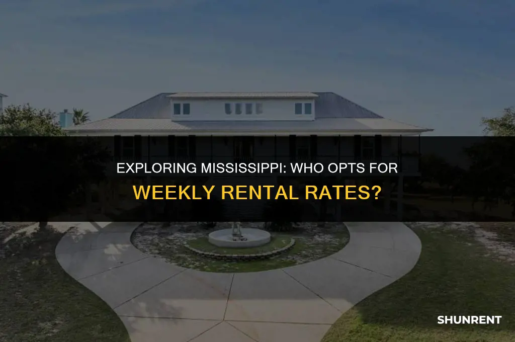 who rent by weekly rates in mississippi