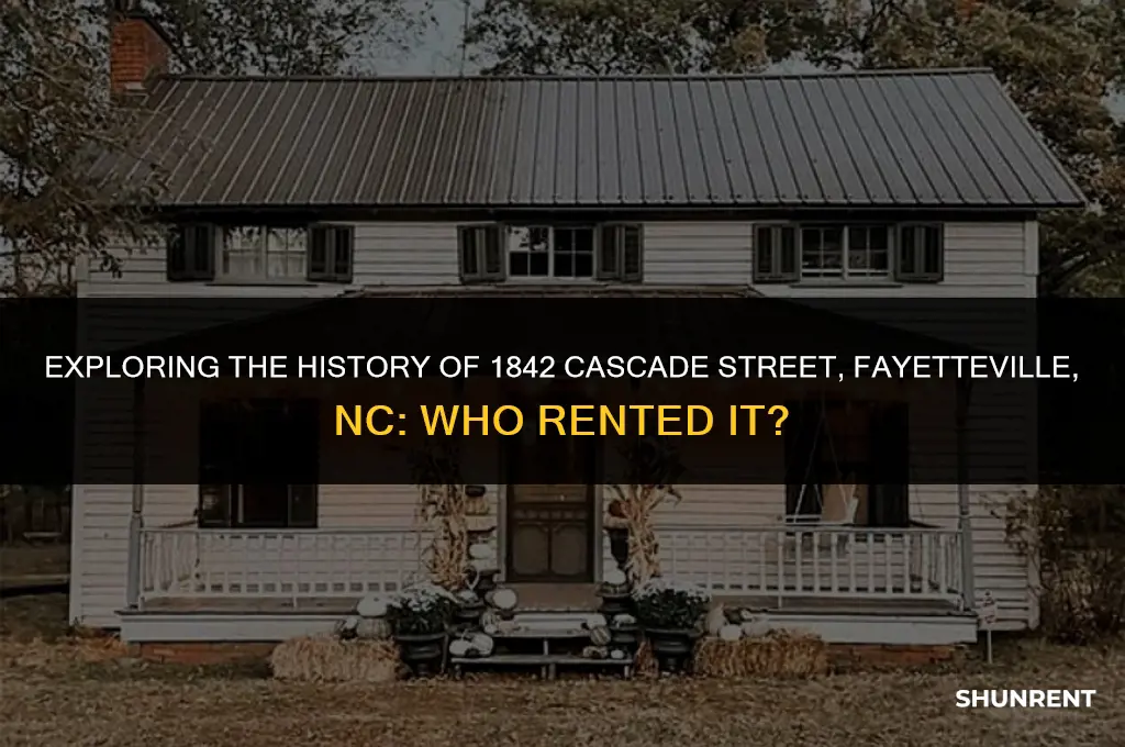 who rented 1842 cascade street fayetteville nc