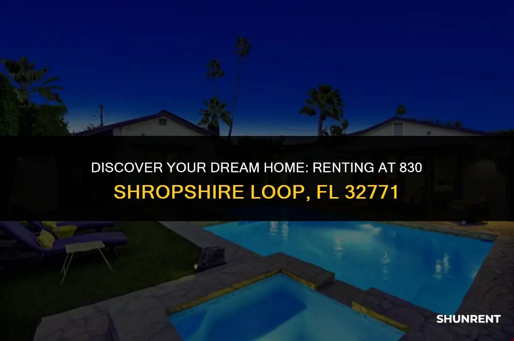 who renting 830 shropshire loop fl 32771
